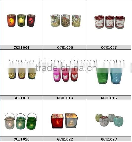 Home decoration tea light glass candle holder