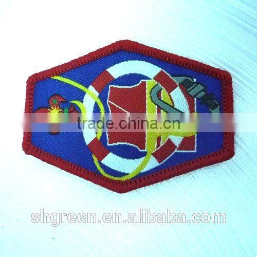 good making woven badge,woven patch for college student apparel