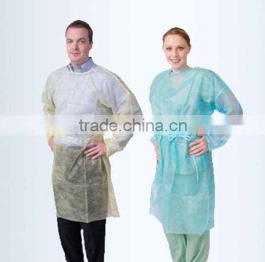 isolation onetime use disposable nonwoven gowns