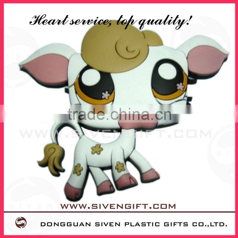 High Quality 3d pvc pretty girl fridge magnet