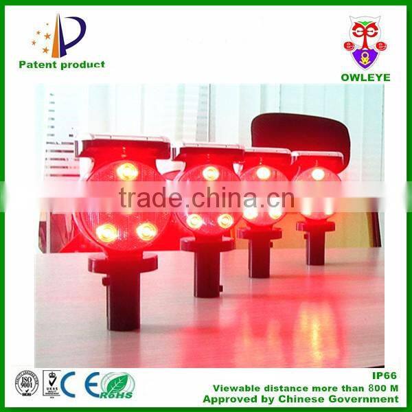 synchronous flash solar LED warning light with JJY60 radio signal receiver for Japan market
