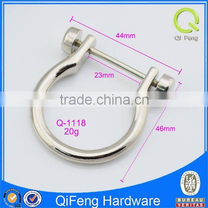 Q-1118 bag garment metal buckle supplier shiny color d ring design