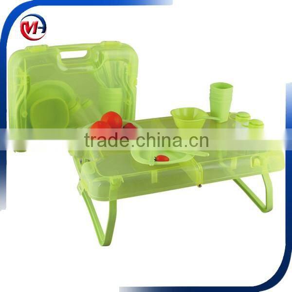 Plastic Picnic/Camping/BBQ/Party Dinner Plate Bowl Mug Cutlery Set