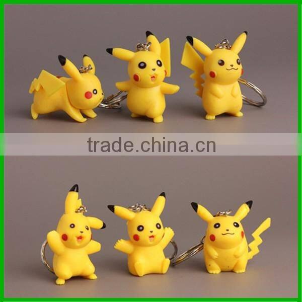 Cartoon Pokeball figures pvc keychains for Promotion