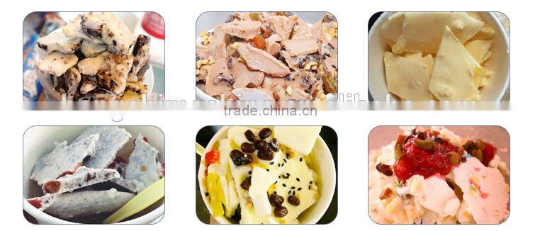 Factory supply 2+10 flat pan Thailand fried ice cream roll machine price