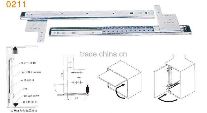 Seven-fonts TV Steel Ball Bearing Drawer Slide Rail