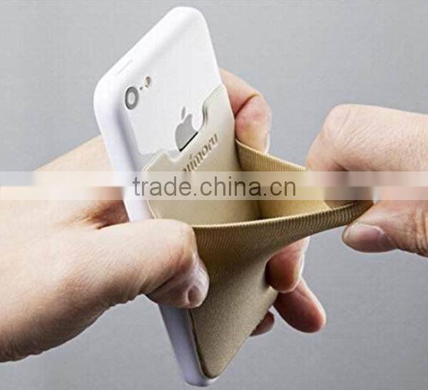 Custom private label 3m sticker smart wallet mobile card holder