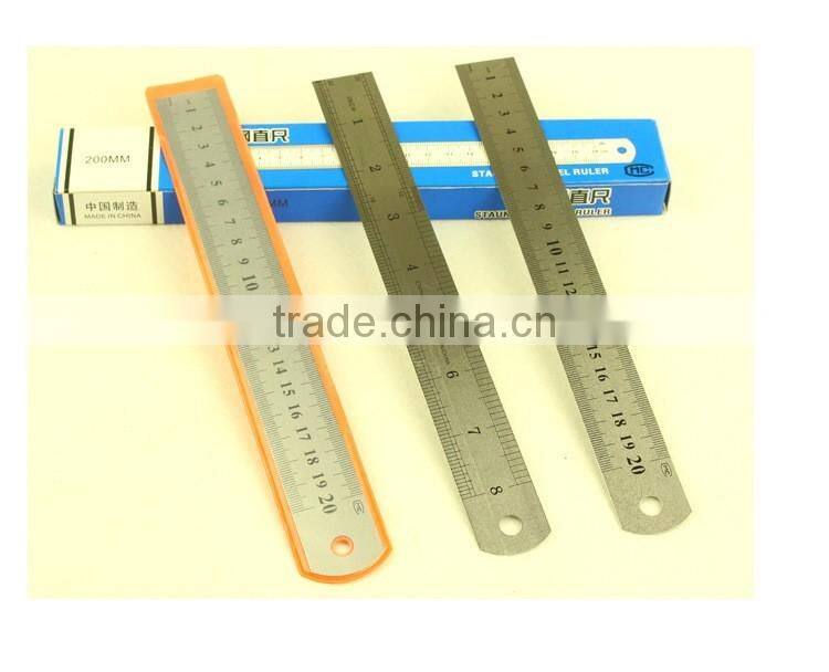 Top quality Shool and office stationary Stainless steel 20cm ruler