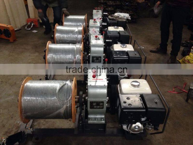 5 Ton HONDA gasoline engine wire rope hoist pulling winch