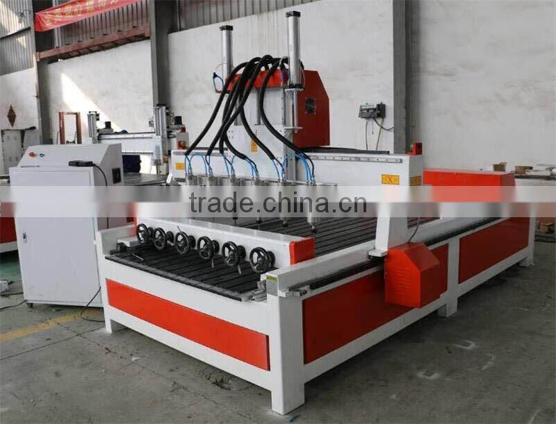 Six Spindles 4 Axis CNC router 3D Engraving Machine for Advertisement And Wood Process