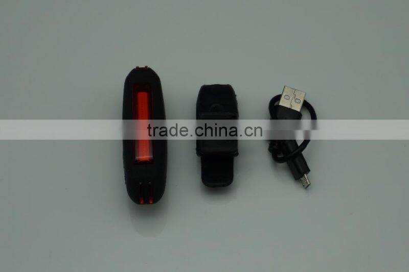 COB red LED bicycle rear light,usb rechargeable,silicon bicycle light