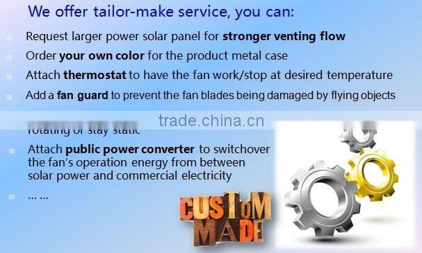 vent goods 40W solar power fan (ventilation) Auto air cooling roof fan DC solar battery system