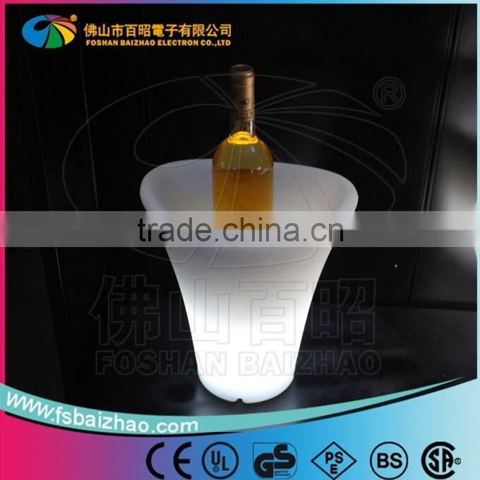 PE plastic flash illuminated color change led ice bucket