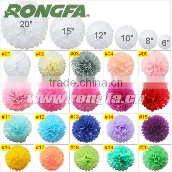 14'' Colorful Wedding Paper Pompoms/Paper Ball/Paper Flowers