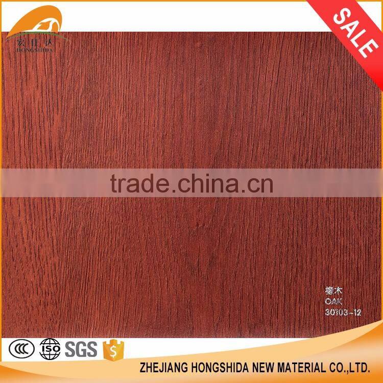 PVC membrane foil, wood grain pvc decorative film for furniture