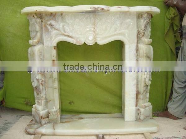BEAUTIFUL MULTI GREEN ONYX FIREPLACES