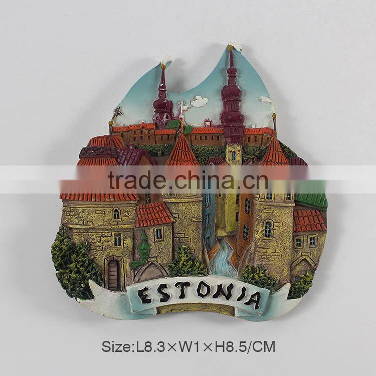 2015 New resin european tourist souvenir fridge magnet