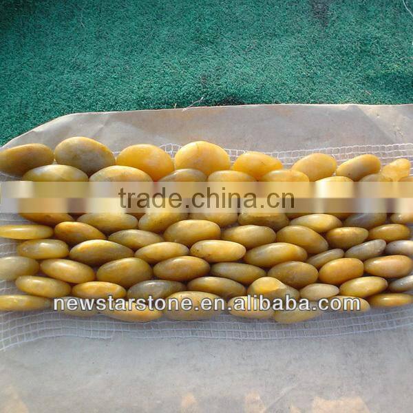 Natural river rock pebble mosaic