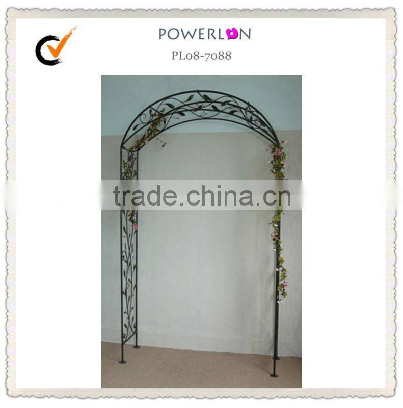 Ornate White Metal Wire Garden Arch