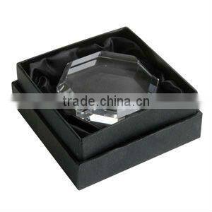 octagon shape crystal paperweight