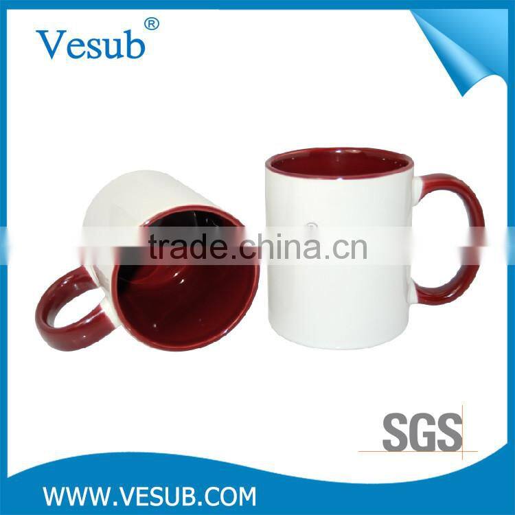 Top Quality Bottom Price 11OZ double color custom thermo mug sublimation
