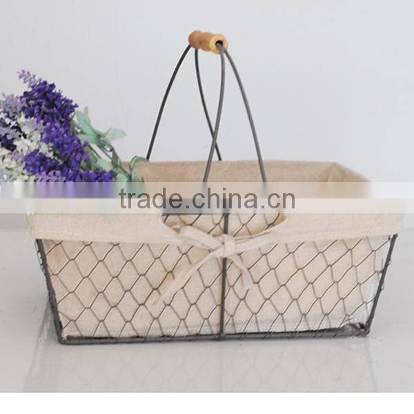 hanging storage baskets stainless steel wire mesh baskets metal wire storage baskets with liners