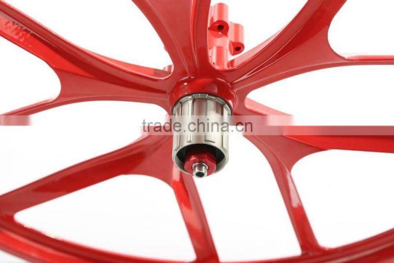 22inch lightest strongest magnesium alloy bike wheel /fixed gear type hub bike wheel