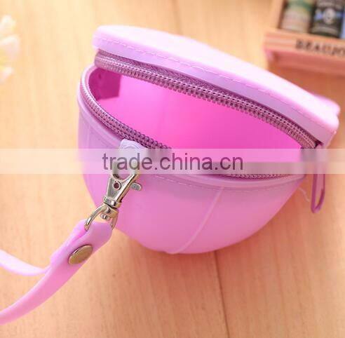 cy277 Women Coin Purse Silicone Bag Cap Hat Candy Color Zipper Bag Cute Girls Coin Purse Key Holder Case Bags