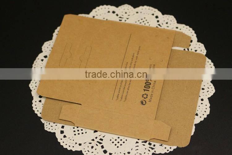 Supplier kraft Paper packaging box with clear window for cell phone accessories, paper boxes