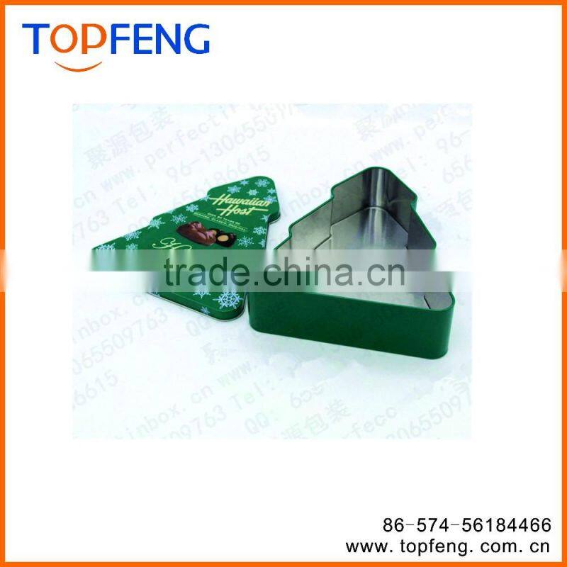 christmas tin box/tin gift box/triangle tin box/square tin money box/box candy