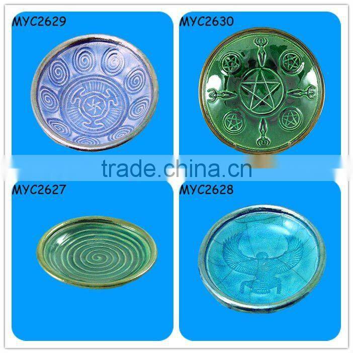 Wiccan pagan products ceramic turquoise offering bowl