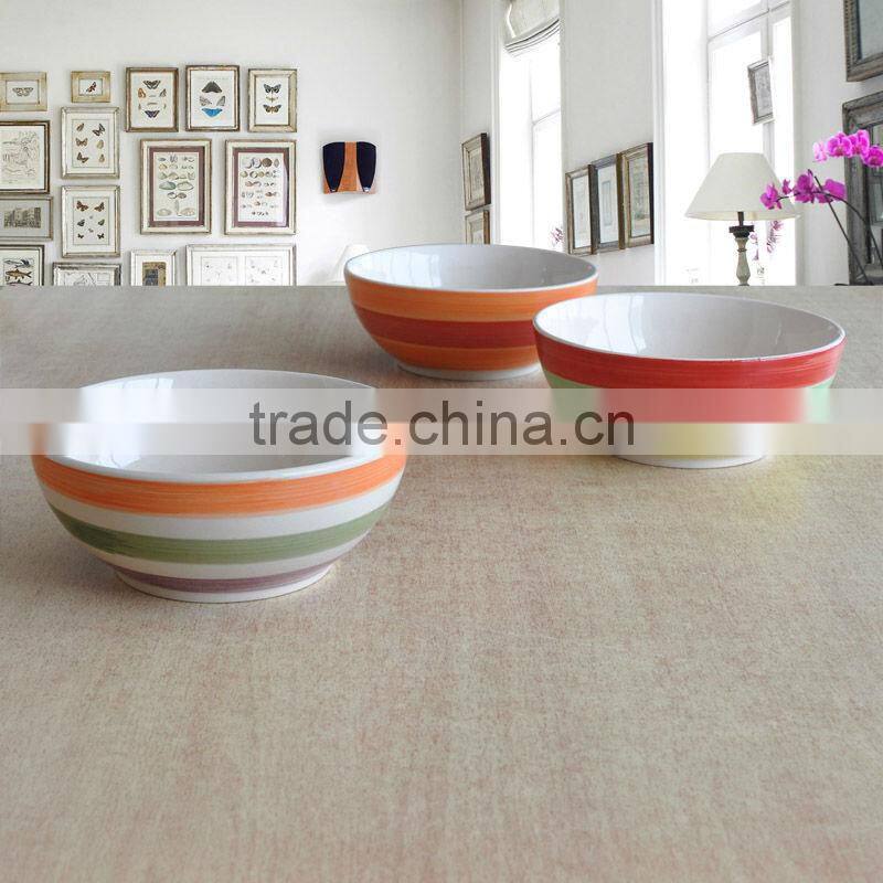 9.5" Colored Stoneware Pasta bowl, Glazed Ceramic Bowl