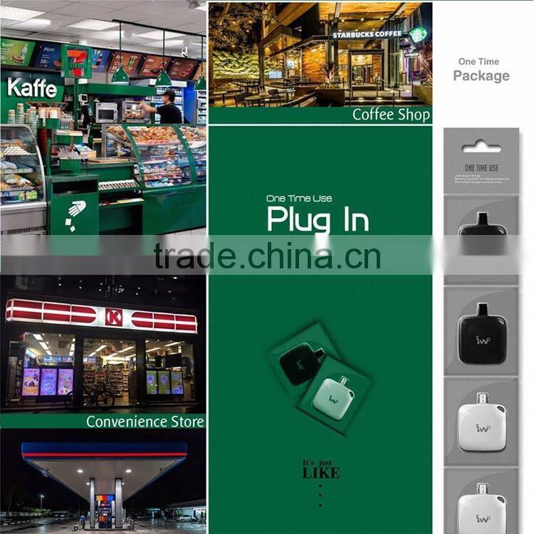 Factory direct sale cheap price one time use mini portable disposable power bank 1000mah