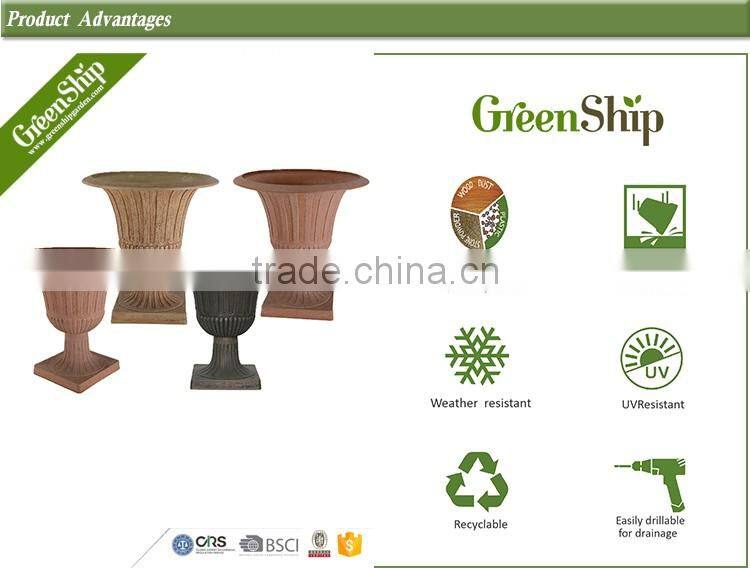 Recyclable decorative tall garden urns - GreenShip