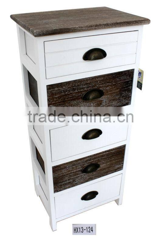 3 Baskets wicker nightstand