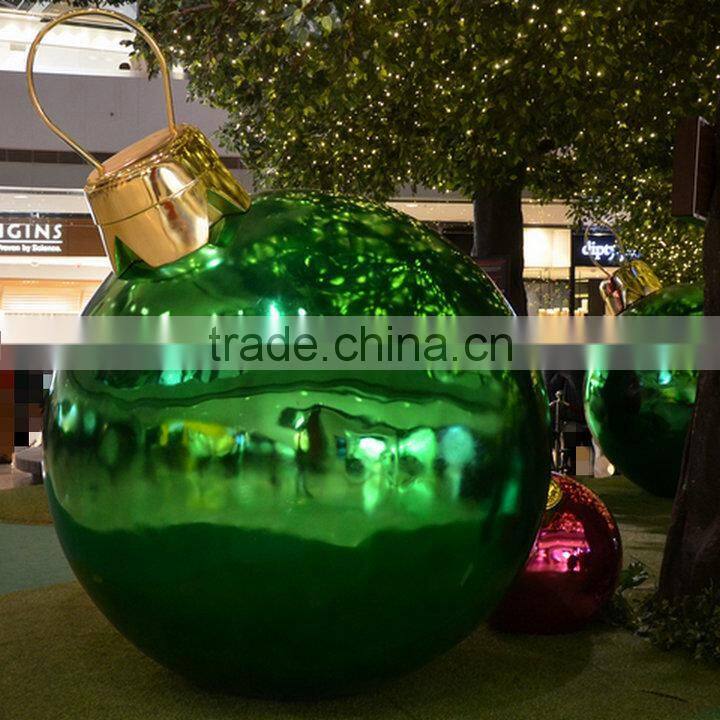 Giant fiberglass shiny Christmas ball decoration