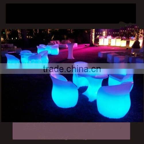 2016 led coffee shop restaurant use chair sets / RGB full color changing led light up chair furnitutre