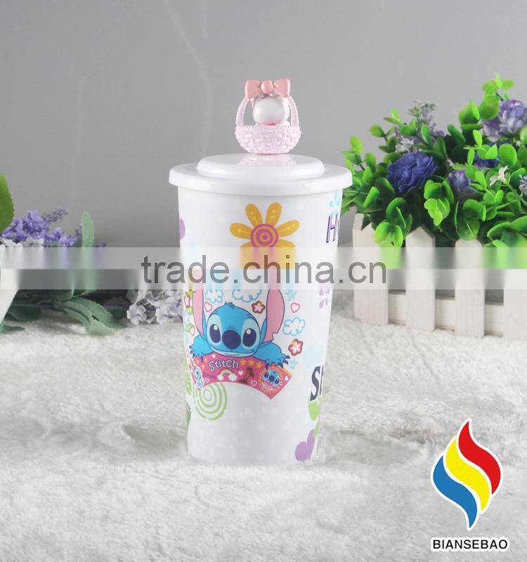 BPA free pp plastic tumber with figurine topper