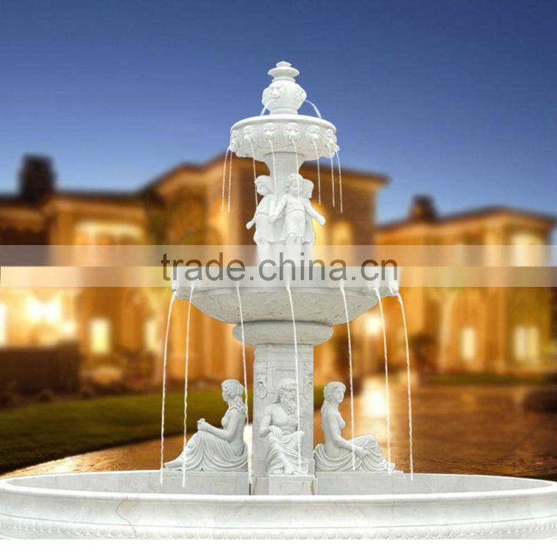 Garden decoration dancing marble water fountain