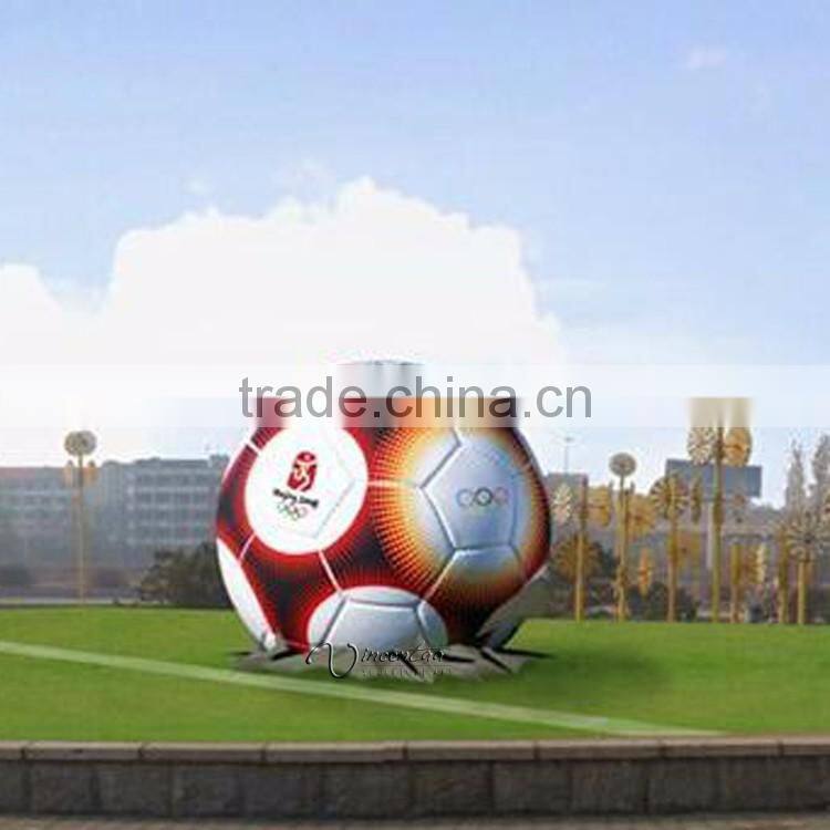 modern sport abstract metal craft stainless steel sport ball sculpture
