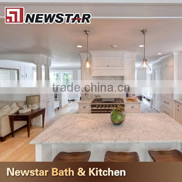 Polisehd China white marble kitchen stone bench tops