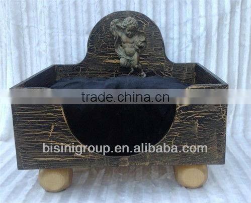 Luxury antique style gold/black pet bed (BG800015)