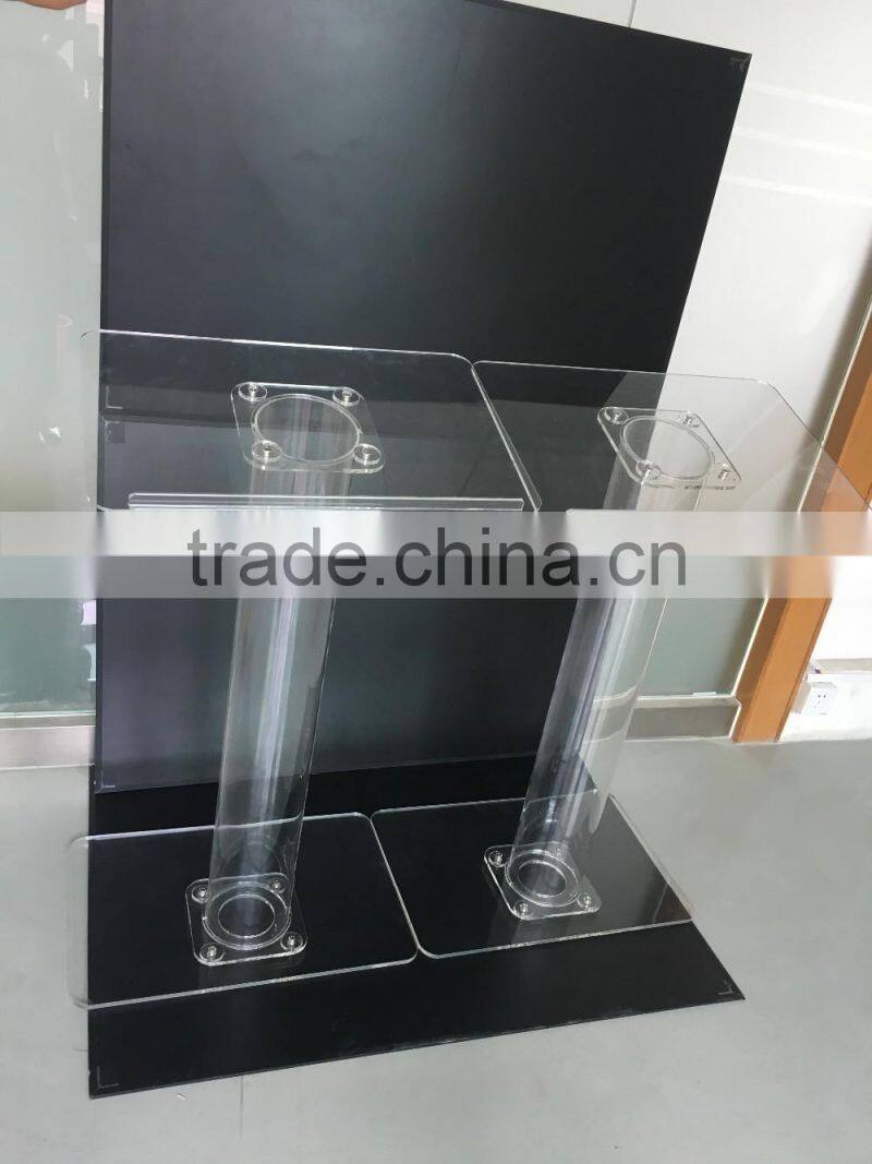Custom Foldable design acrylic podium speaker stand