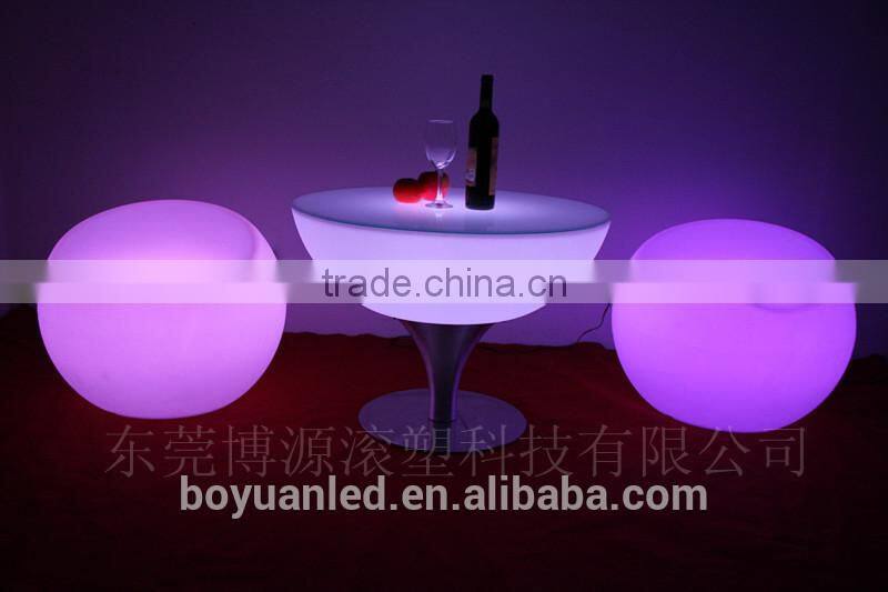 High quality PE plastic led table lamp led cube furniture led coffee table