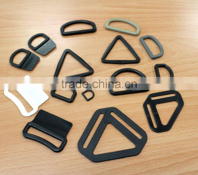 Black White Color Plastic NYLON Chafe with Metal Rectangle ring and Roller