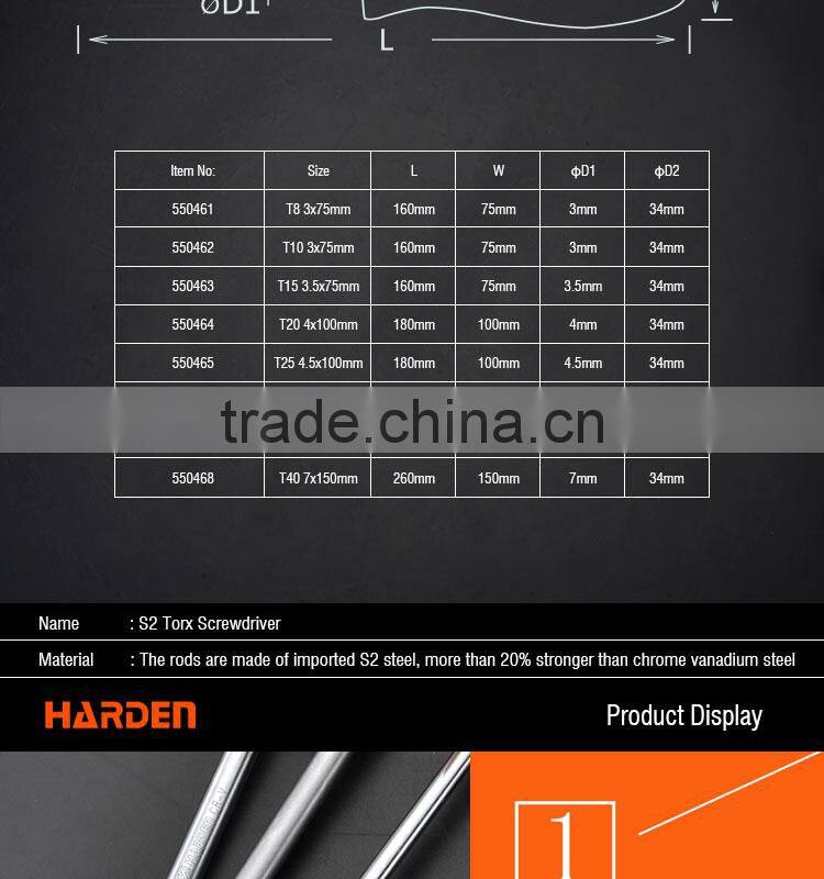 Customized Professional Hand Tool S2 Torx T30mm Screwdriver Set