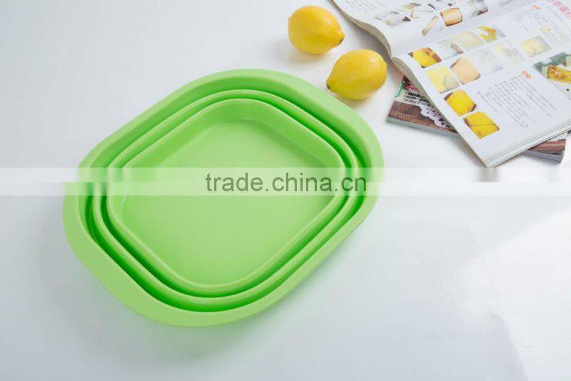 Silicone folding pots vegetables wash basin car portable fishing water bucket