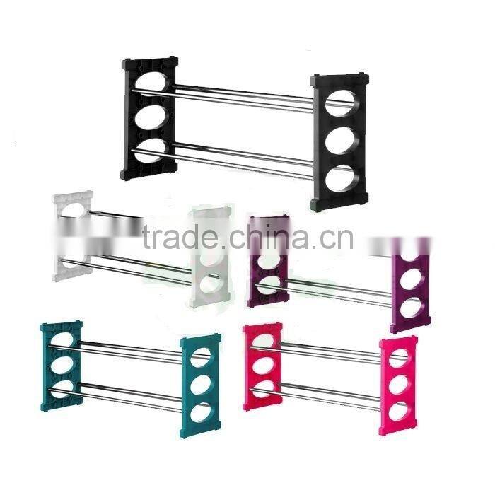 Home products stable quality simple square metal 2-tier shoe rack