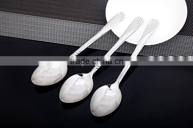 New spoon and fork set with stainless steel tableware set
