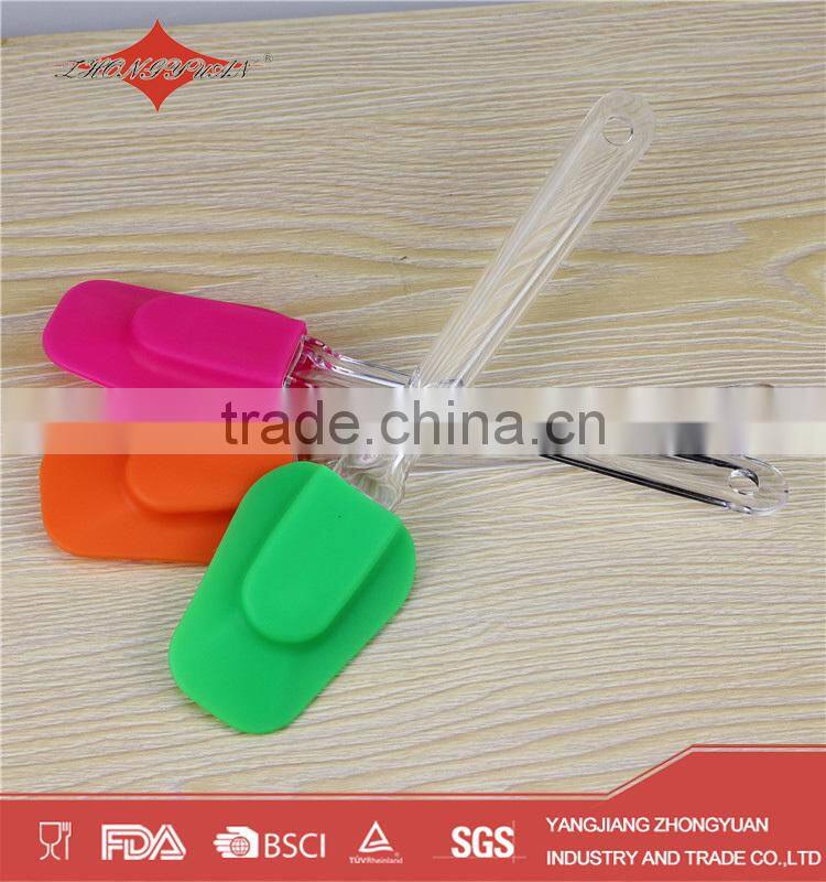 Newest best selling silicone spatula with plastic handle